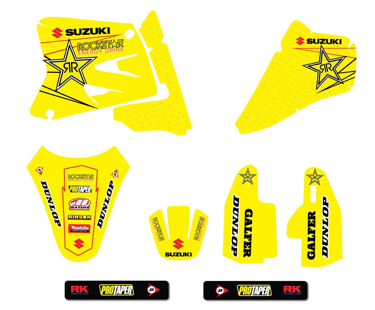 Suzuki Factory Quality Graphics Kit For RM85 / RM85L – 2002-2019 Motocross Decals (Glossy Yellow)