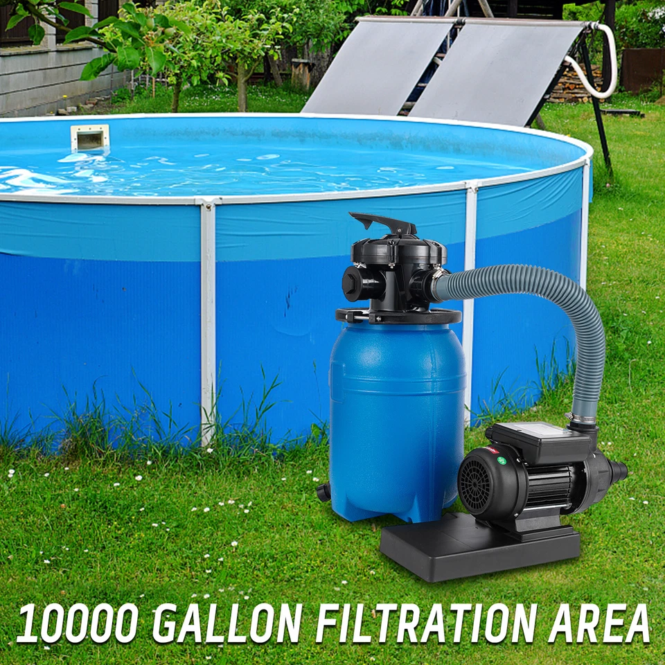 10" Sand Filter Above Ground with 1/3HP Pool Pump 2640GPH Flow Up to 10000Gallon - Image 4 of 4