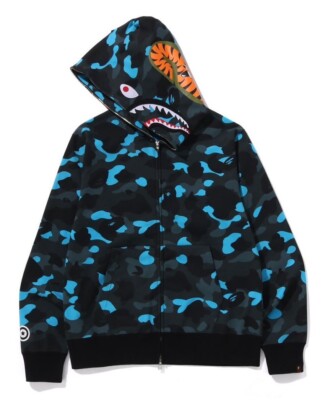 A BATHING APE - babyshark A BATHING APE BAPE X KID CUDI SHARK FULL ZIP HOODIE XXL 2XL