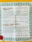 100% original Rolex reference vintage Warranty Paper from 1972