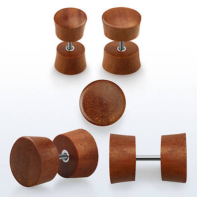 Plug/tunnel Per Orecchio In Osso Naturale, Motivo Corno - Foto 12