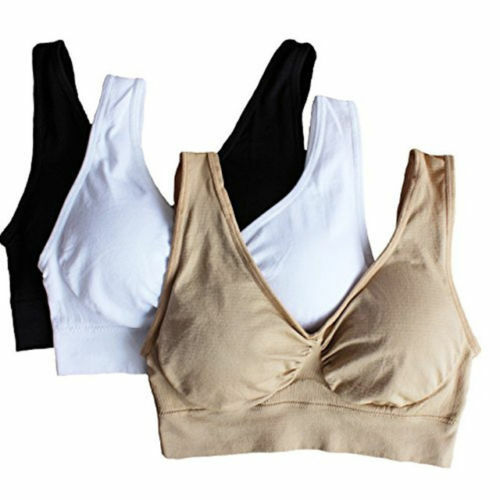 Xnova Donna Reggiseno Senza Ferretto Morbido Imbottito Push Up Reggiseni Senza Cuciture Minimizer Traspirante Bralette con Scollo a V Coppa Piena, Beige, S