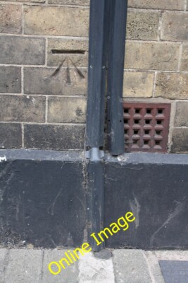 Photo 6x4 Benchmark on #24 Friar Lane Leicester Ordnance Survey cut mark  c2014