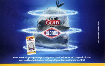 2022 Clorox Glad Trash Bags Under Control Old PRINT AD Unique Gift? (1943)