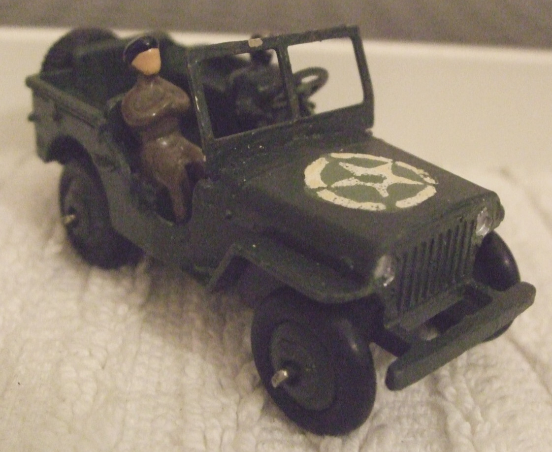 Vintage Ancien Militaire Jeep Voiture Dinky Jouets Angleterre Par