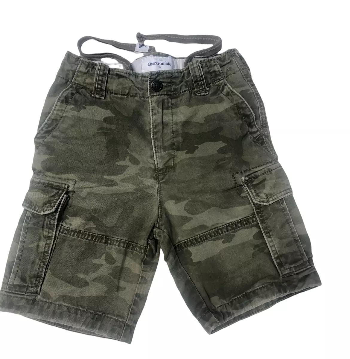 Abercrombie Camouflage Camo Cargo Shorts Zipper Fly Waist 27 Size 10 Six  Pocket