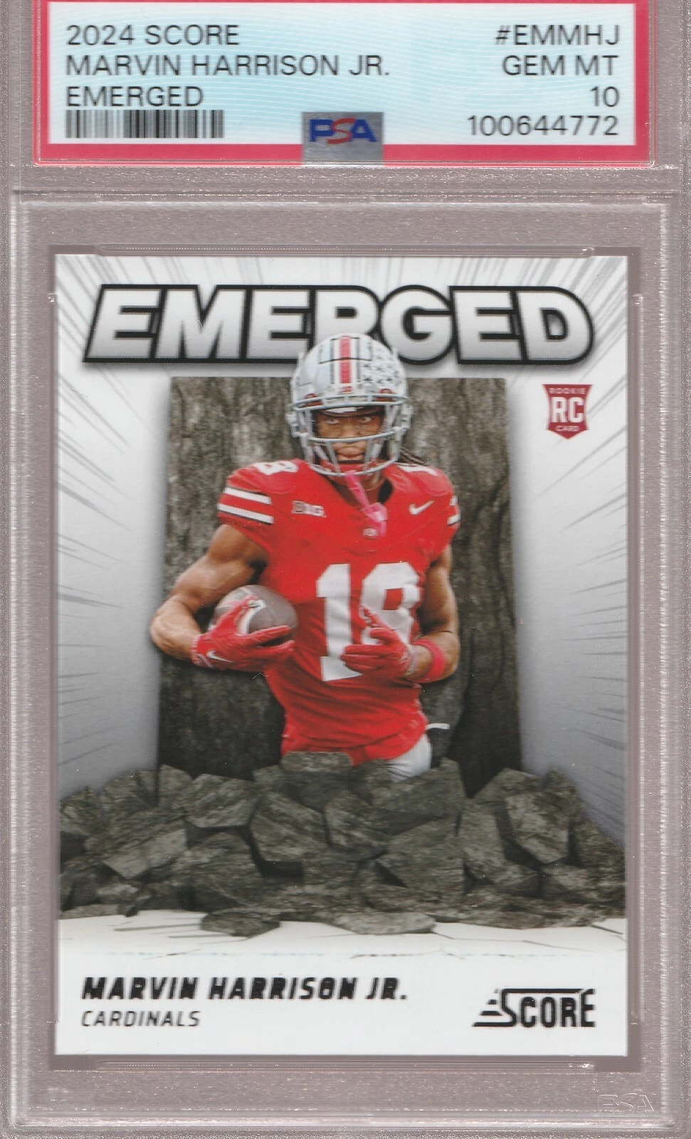 Marvin Harrison Jr. Panini Score Emerged #EMMHJ Base