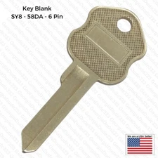 (1) Uncut SY8 Safe Key 5 Pin 58DA Brinks FireKing Kumahira Security & others