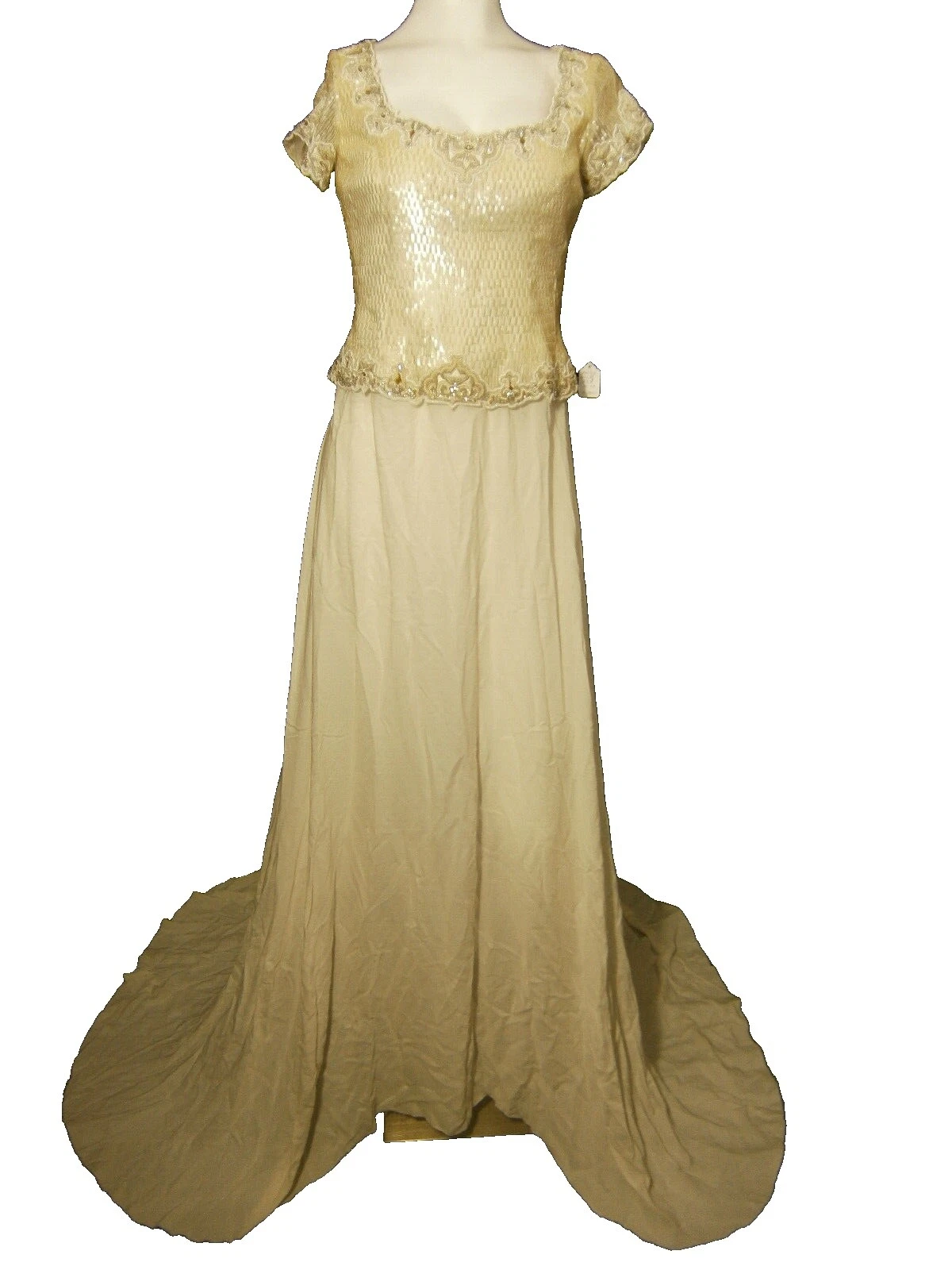 列/紧身裙短袖舞会礼服婚纱