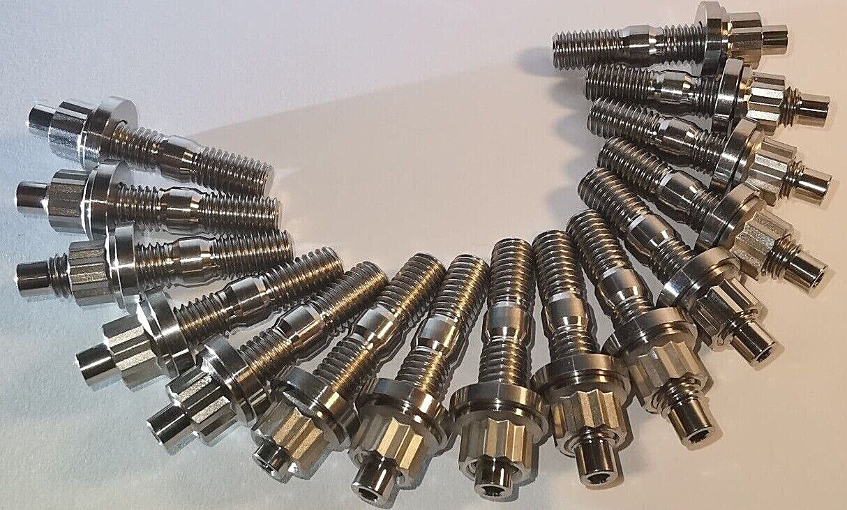 M8 X 1.25mm Grade 5 Titanium 12-Point Bi-Hex Flange Nuts – Lightweight & Strong For Performance Applications