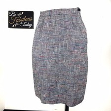 Vintage 80s Glen Plaid Pencil Skirt Size 6