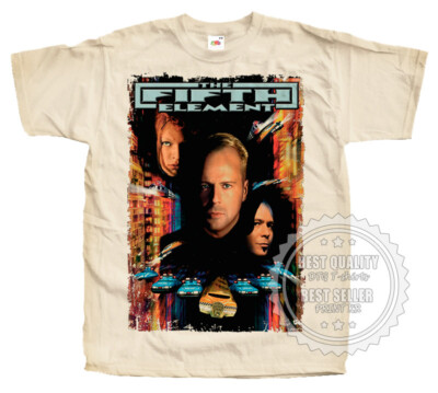 The Fifth Element T SHIRT Tee V2 Movie Poster Natural Vintage