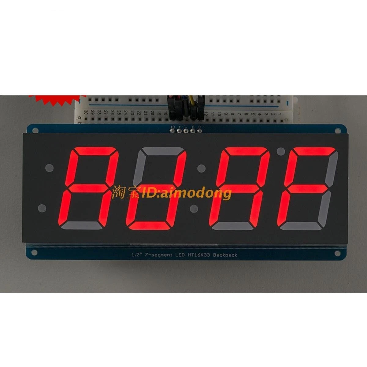 New Red 1.2 4 Digit 7 Seven Segment LED Display IIC for Arduino