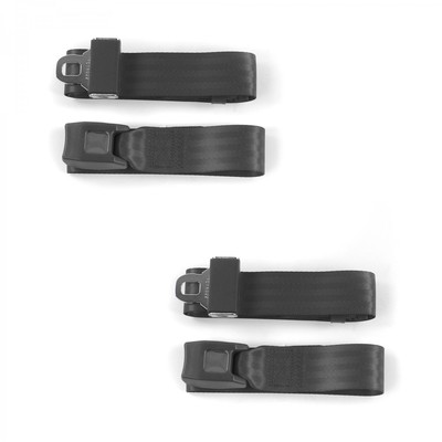 Chevy Truck 1935 - 1940 Standard 2pt Charcoal Lap Bucket Seat Belt Kit - 2 Belts