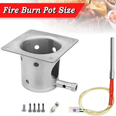 304 Stainless Steel Fire Burn Pot Parts for Traeger, Pit Boss Wood Pellet Grills