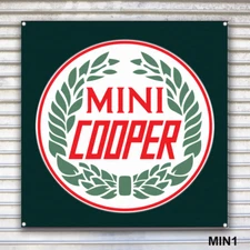 Mini Cooper Banner Sign Wall Art