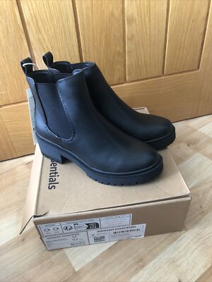 amazon Women's pull on ankle Boots black new size UK US
