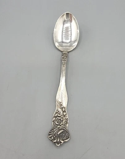 Antiguo trébol Holmes Tuttle H&T MFG plateado flor silvestre cucharadita floral  Foto 4 de 4