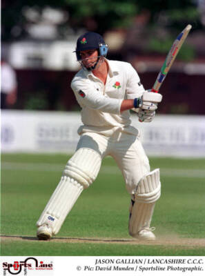 Jason Gallian Lancashire CCC Old Player Cricket Photo 5