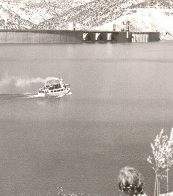 Excursion Boat 2 Shasta Dam California RPPC Postcard Angeleno Kodak unposted