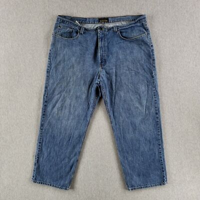 Vintage Axist Jeans 44x30 Super Soft Broken In Denim Dungarees Stone Wash 90s