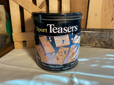 Vintage 1993 Sport Teasers 7 Different Peg Wood Brain Buster Games ~ Complete