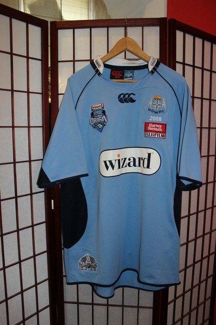NSW STATE OF Origin New South Wales Blues 2008 Centenary jersey - 2XL .ALY NSW STATE OF Origin New South Wales Blues 2008 Centenary jersey - 2XL .ALY
