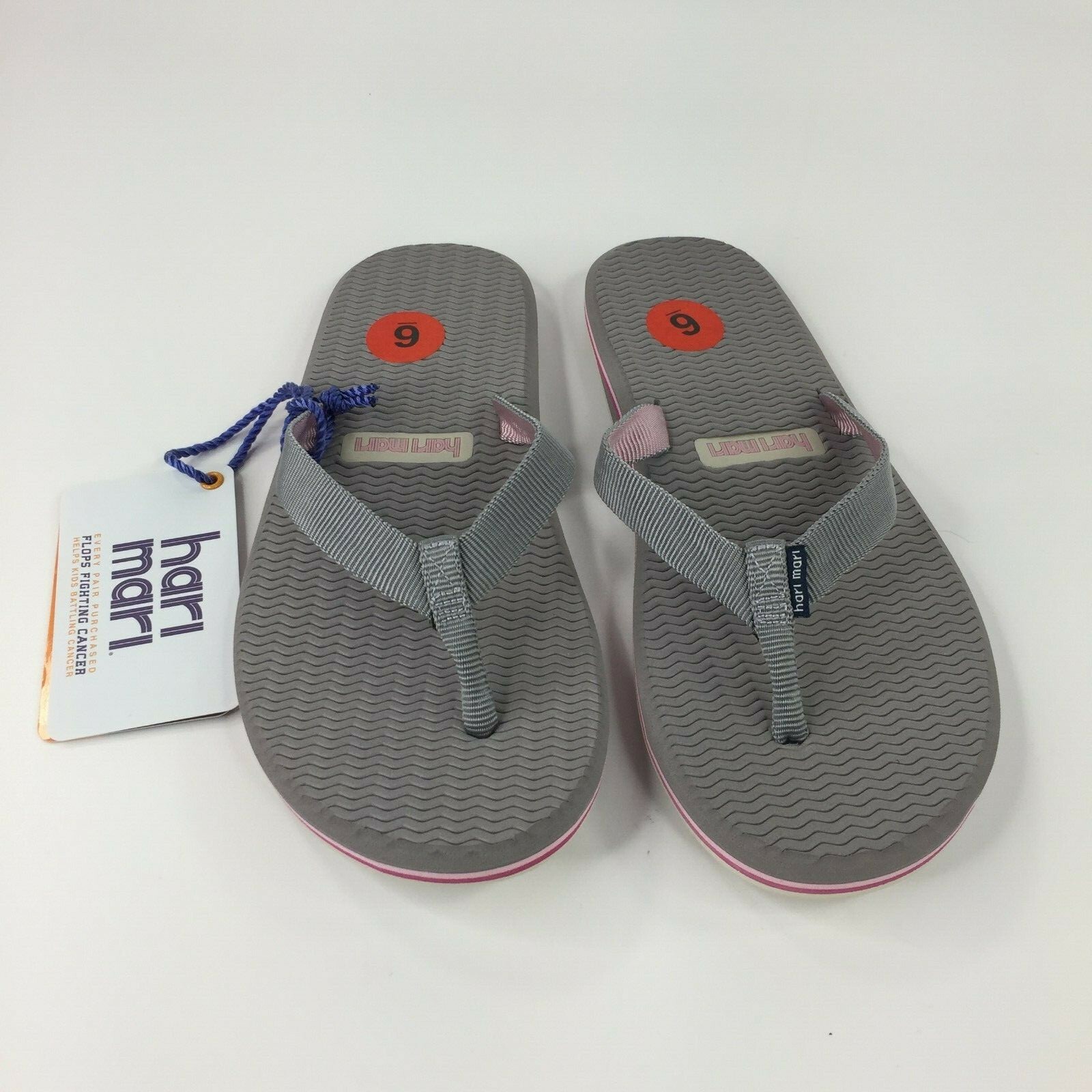 Hari Mari Dunes Flip Flop Grey and Pink Womens 6 US 7 US or 8 Fast Shipping  NWT | eBay