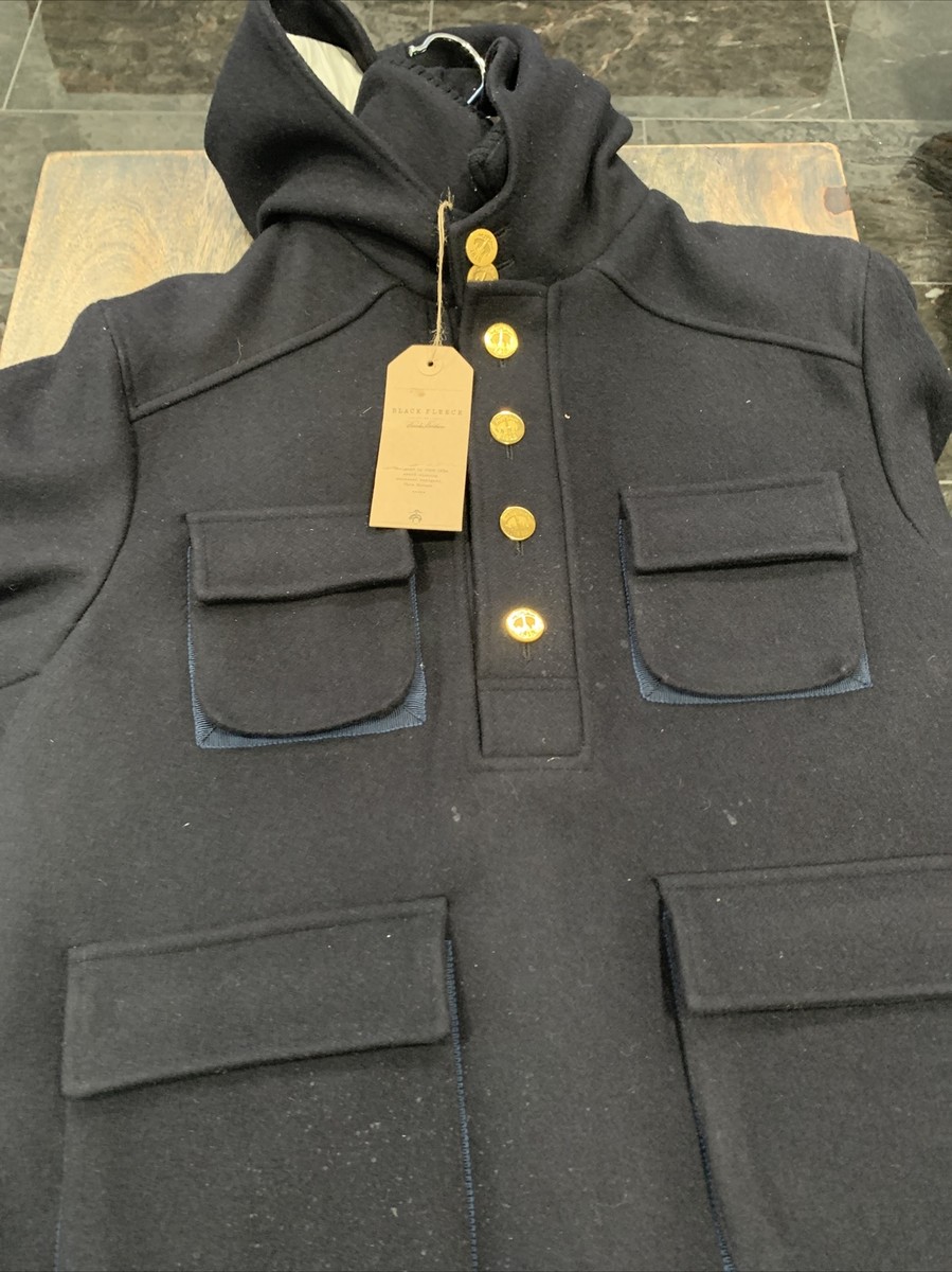 NWT BROOKS BROTHERS BLACK FLEECE BLUE WOOL PULLOVER JACKET SIZE