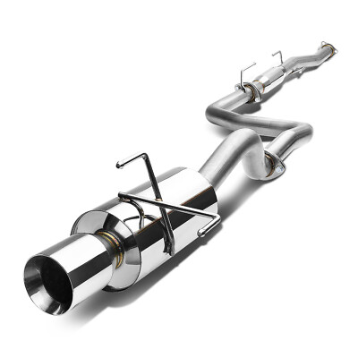 Fit 96-00 Civic 3Dr Ej6 4'' Rolled Muffler Tip Stainless Racing Catback Exhaust