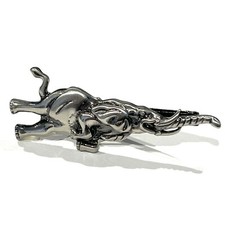 Brush Gunmetal Elephant Tie Clip Men Birthday Wedding Gift Elephant Tie Bar