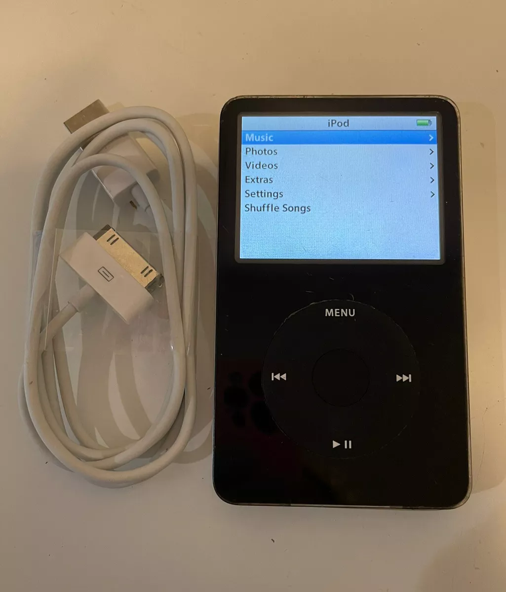 Used iPod Classic 5th Gen 30GB Black . MP3 Audio/Video Player, Like New! 