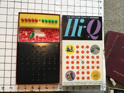 original Kohner -- HI-Q -- the new game craze - & - BRAINBUSTER --  2 games in 1
