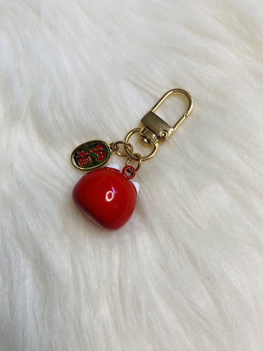 Japan Maneki Neko Lucky cat keychain bag charm Chime Bell Good