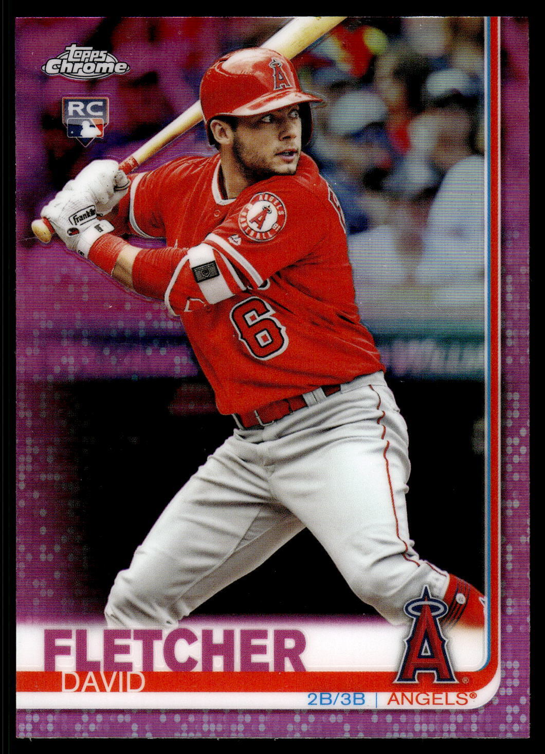 2019 Topps Chrome #181 David Fletcher Pink Refractor