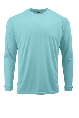 Mens UPF 50+ Sun Protection Long Sleeve Moisture Wicking Lightweight Quick Dry