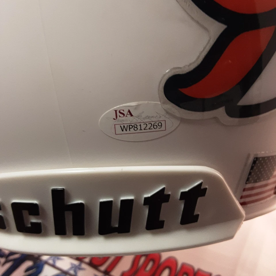 Réplica de casco Aqib Talib firmada autografiada réplica tamaño completo JSA- Foto 4 de 4