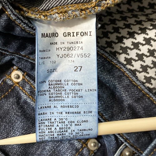 Jeans desgastados lavado oscuro Mauro Grifoni para mujer talla 27 - Imagen 9 de 10
