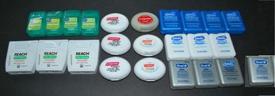 24 ORAL-B, ORAL-B GLIDE, REACH, COLGATE TOTAL, DENTAL CITY DENTAL FLOSS 128 YDS