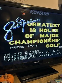 3-Nintendo NES Sports Games(JACK NICKLAUS GOLF, BANDAI GOLF & Football) Works