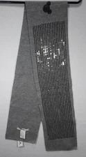 Disney Parks Authentic Original Sequined Gray Mickey Mouse Acrylic 62 in Scarf