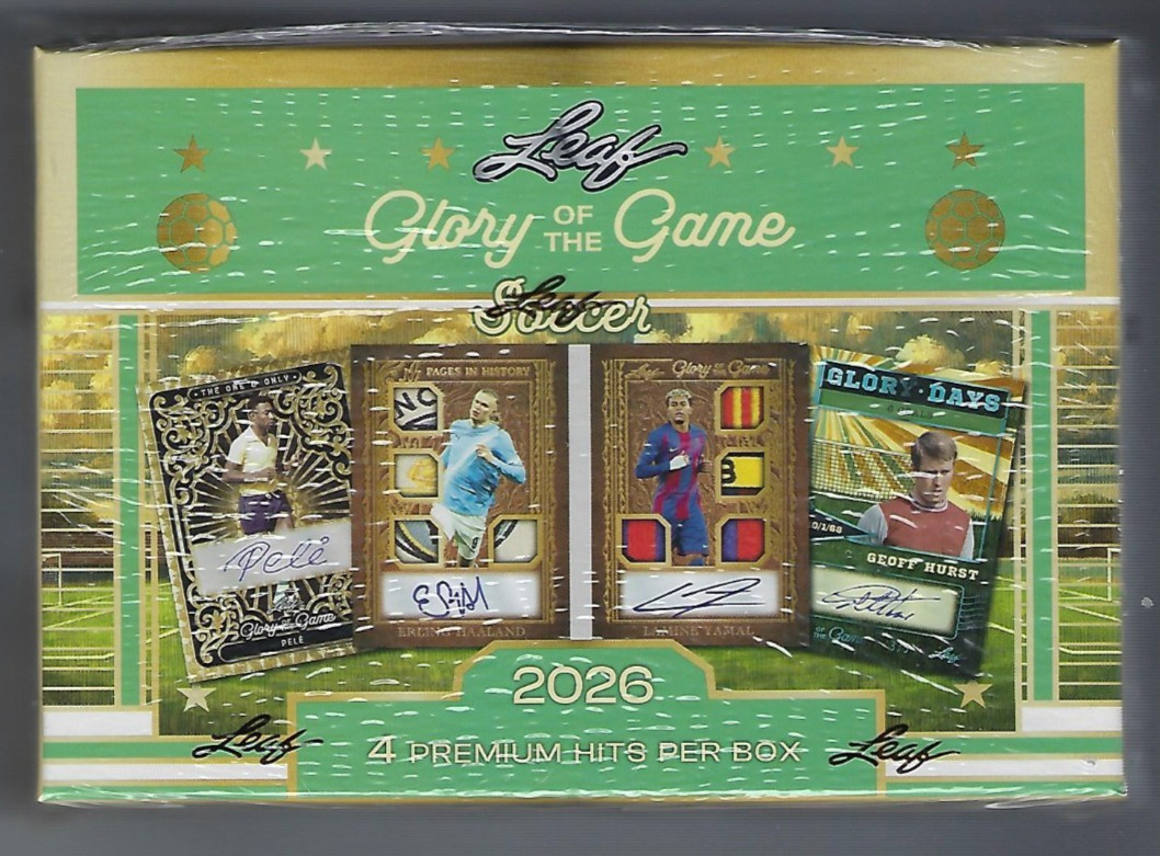 2026 Leaf Glory of the Game Soccer Factory Sealed Hobby Box