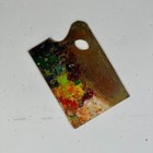 Vintage Artist's Large Rectangular Painting Palette With Remnant Oil Paint
