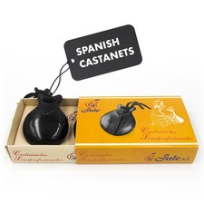 Jale Pollopas Flamenco Spanish Castanets - Black Plastic Casta uelas for Adul...