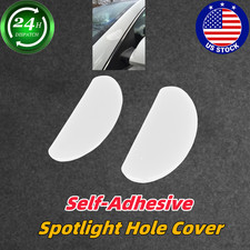 2pcs Windshield Post Spotlight Hole Patch Cover Abs For Police Vehicle White