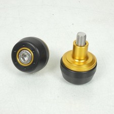 paar diabolos schwarz gelb eloxiert f&uuml;r motorrad kawasaki x100410r m10 p1.25 neu