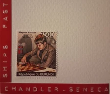 MAGNUS CARLSEN First EVER 2012 Rookie Chess Stamp Card