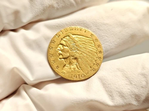 1910 $2.50 Indian Head Quarter Eagle Gold XF
