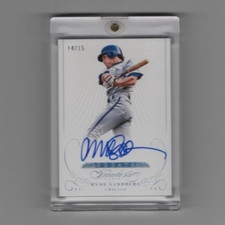 2016 Panini Flawless Ryne Sandberg Silver Greats On Card Auto 14/15 Cubs MLB