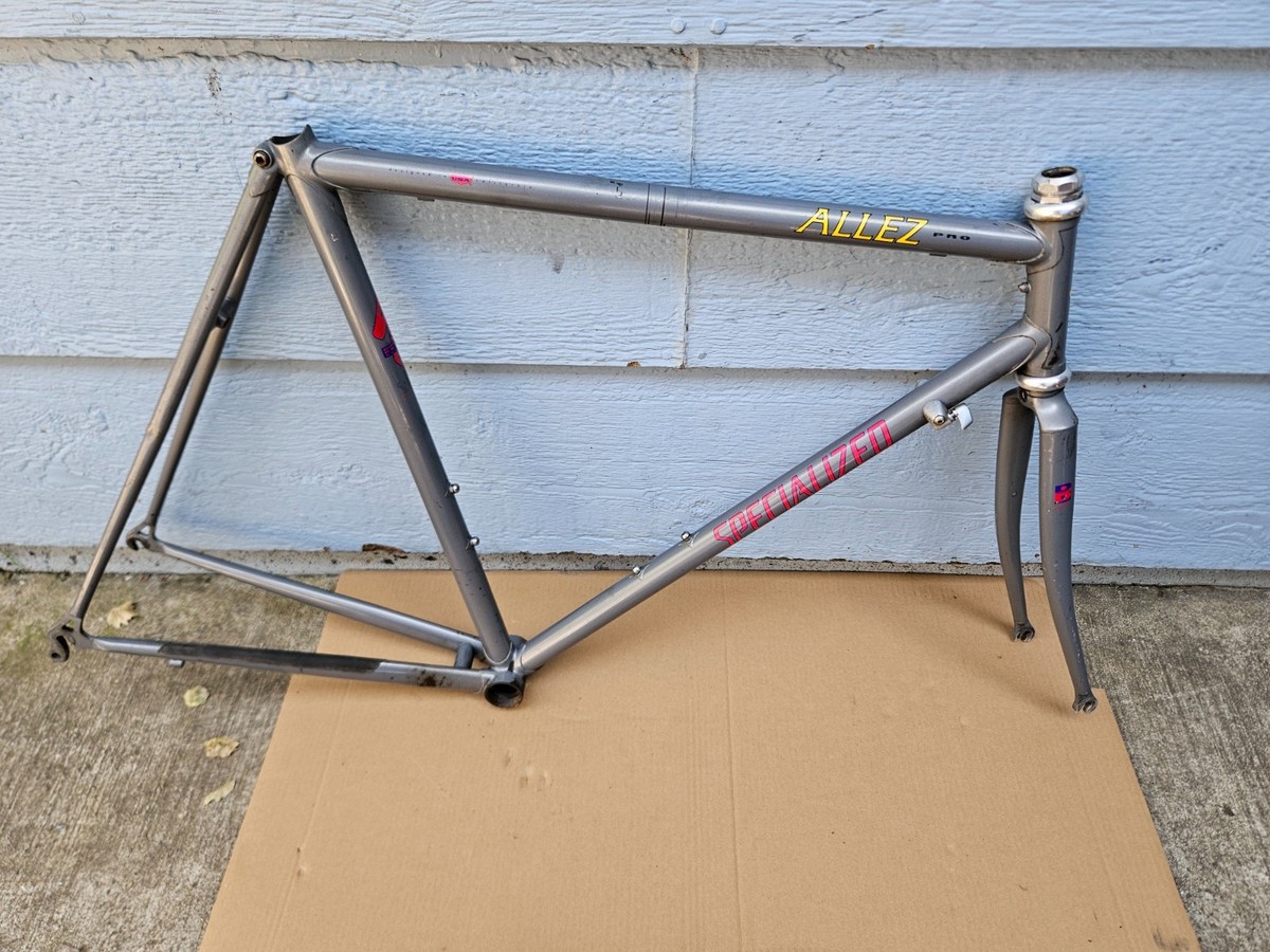 Vintage Specialized Allez Pro クロモリ Vintage 90s Specialized Allez Pro 56cm Road Bike Frame + Fork